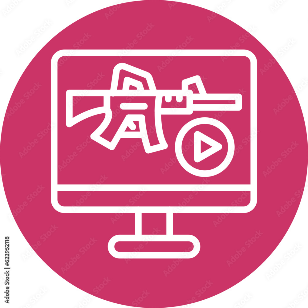 Vector Design Livestream Icon Style