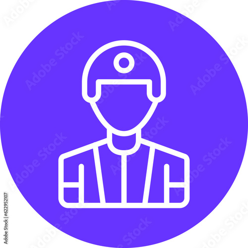 Vector Design Male Player Icon Style