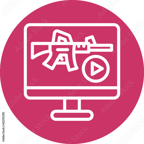 Vector Design Livestream Icon Style