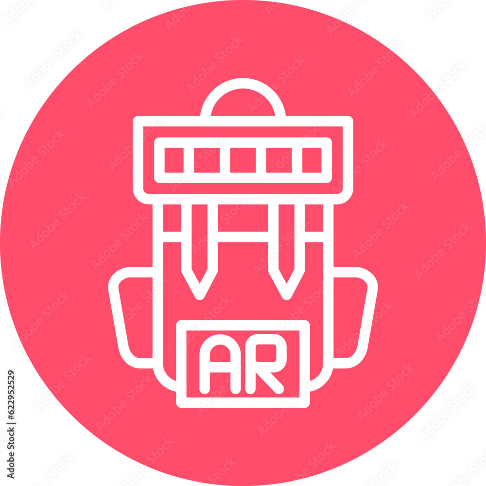 Vector Design Ar Backpack Icon Style Vector Design Ar Backpack Icon Style