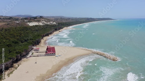 Aerial view of Eraclea Minoa beach in Sicily Italy photo