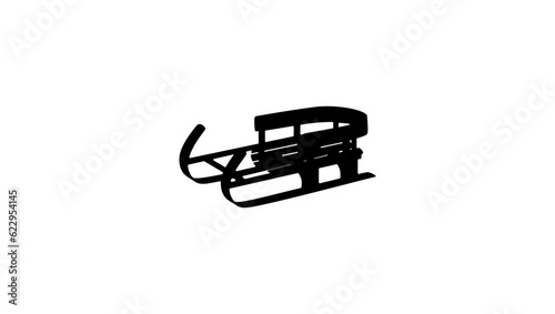 childrens wooden sleigh silhouette