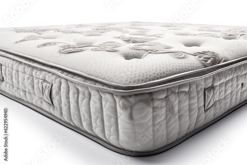 ai generated illustration of White mattress isolated on white.