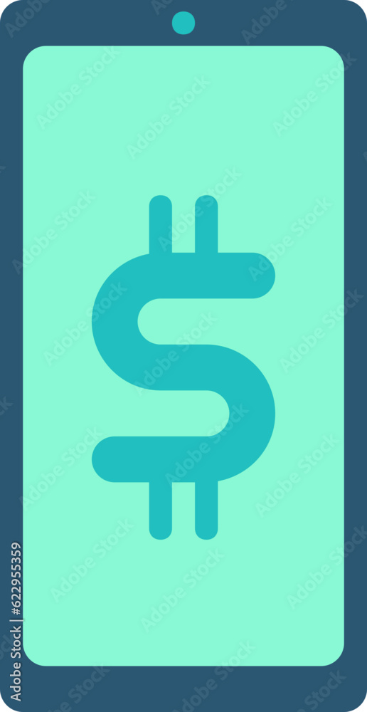 Mobile line icon, Mobile icon simple cartoon style. Mobile line icon, Mobile icon simple cartoon style.