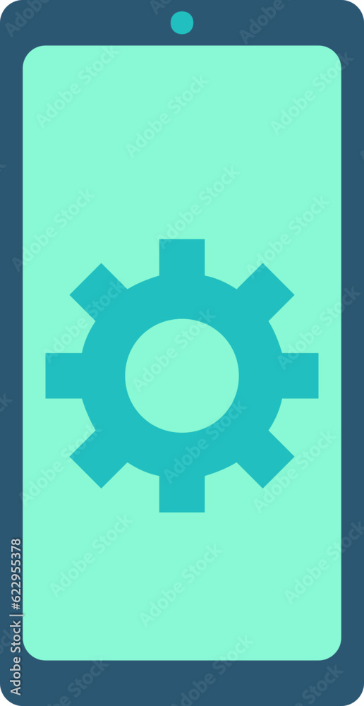 Mobile line icon, Mobile icon simple cartoon style. Mobile line icon, Mobile icon simple cartoon style.