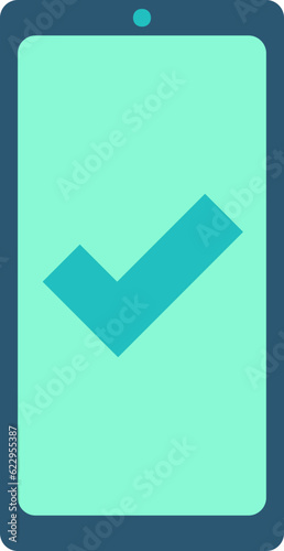 Mobile line icon, Mobile icon simple cartoon style.