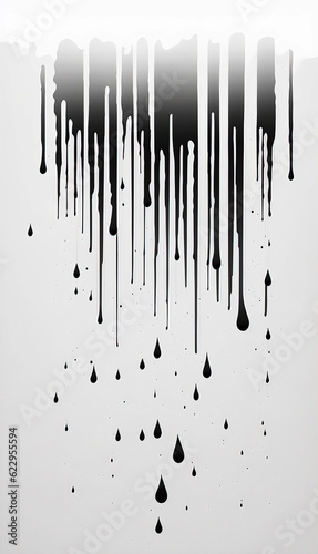 ai generated illustration black and white water drop