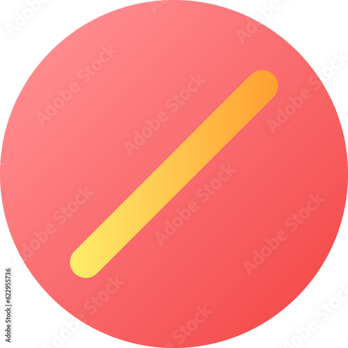 Stop sign pixel perfect flat gradient color ui icon. Blocked user. Forbidden action. Operation failure. Simple filled pictogram. GUI, UX design for mobile application. Vector isolated RGB illustration