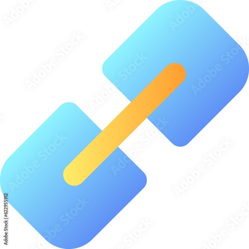 Hyperlink pixel perfect flat gradient color ui icon. Website reference. Redirect link. Online chat. Simple filled pictogram. GUI, UX design for mobile application. Vector isolated RGB illustration