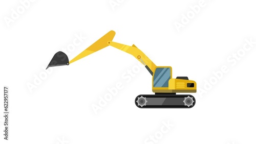 Excavator loop animation