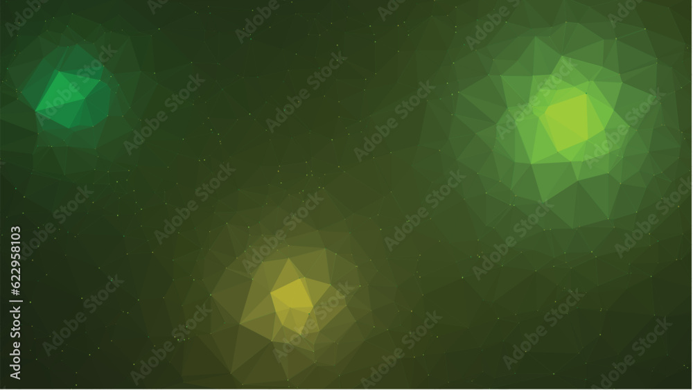 green abstract background lowpolly