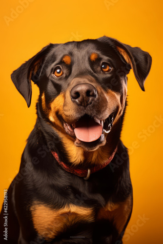 Very cute Rottweiler in nature, national geography, Wide life animals. AI Generated.  © Narin