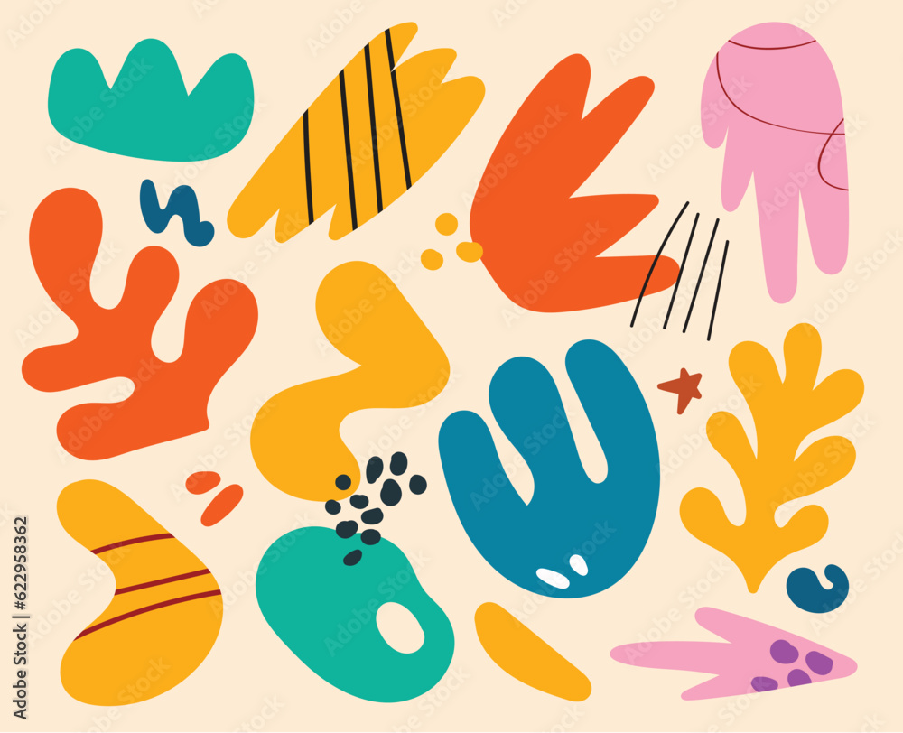 Abstract doodle hand drawn various shapes. Doodle objects sketchy autumn color background. Abstract doodle hand drawn various shapes. Doodle objects sketchy autumn color background.