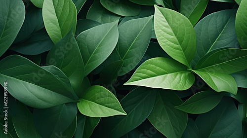 Natural leaves of green plants, eco background Created with Generative Ai technology.