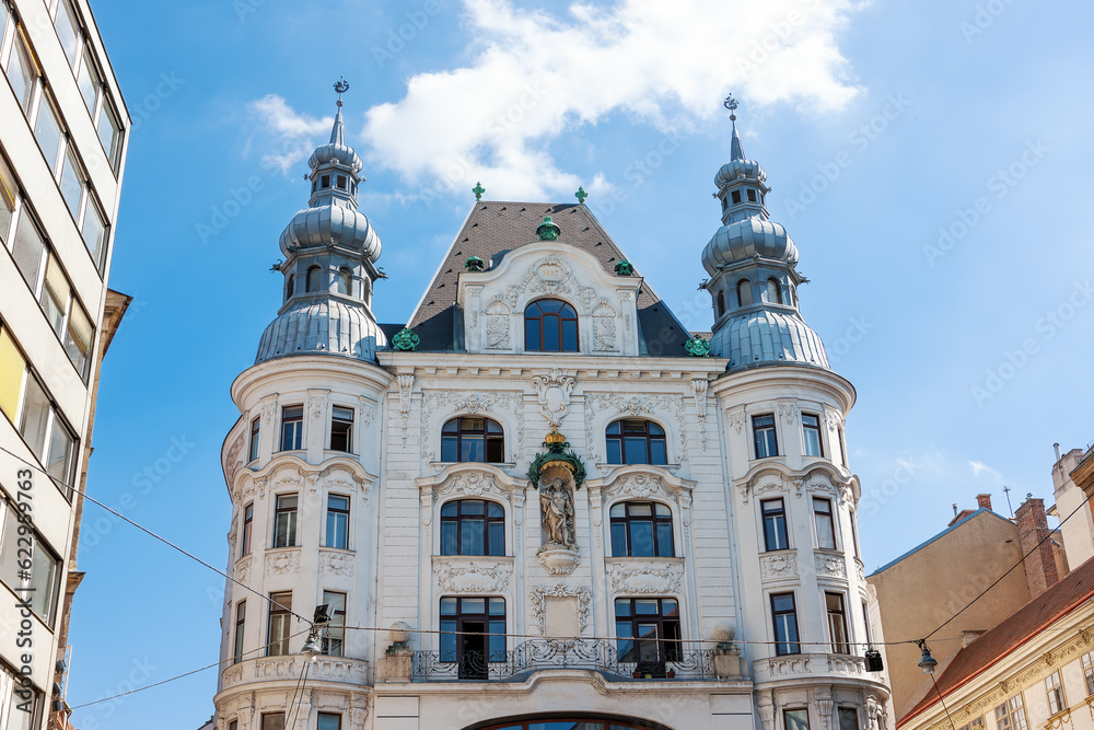 Regensburger Hof building in the historic center of Vienna, Austria.