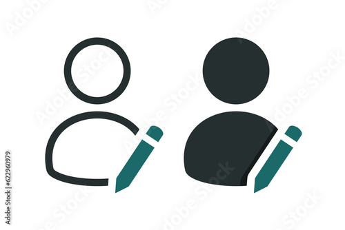 Edit profile icon. Illustration vector