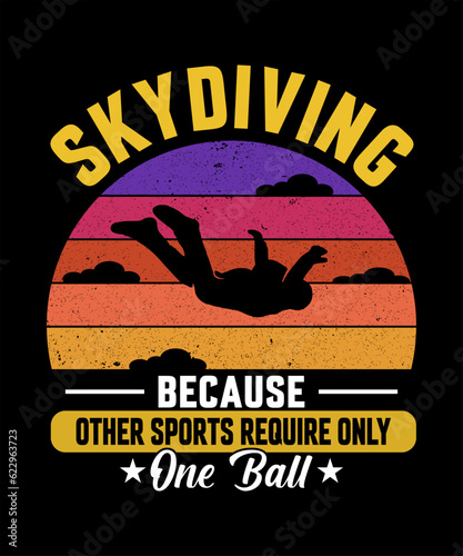 Skydiving dad logo vector tshirt design