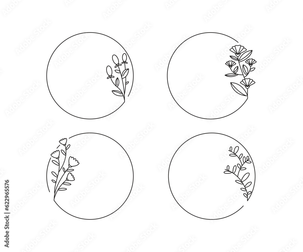 decorative plant and leaf frame illustration decorative plant and leaf frame illustration