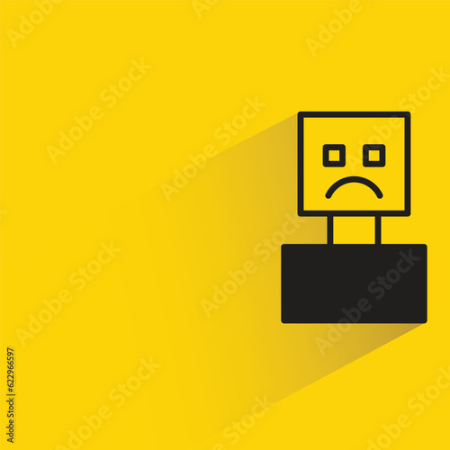 moody robot vector illustration