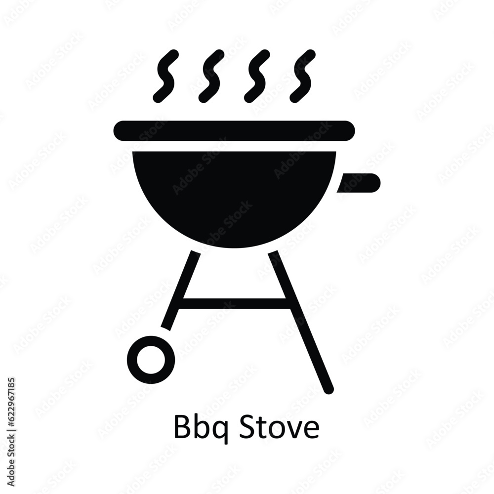 Bbq Stove Vector solid Icon Design illustration. Kitchen and home Symbol on White background EPS 10 File Bbq Stove Vector solid Icon Design illustration. Kitchen and home Symbol on White background EPS 10 File