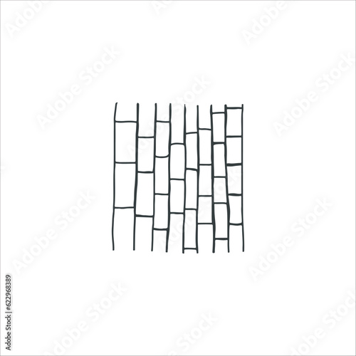 Texture of stones. Stone wall from blocks set vector
