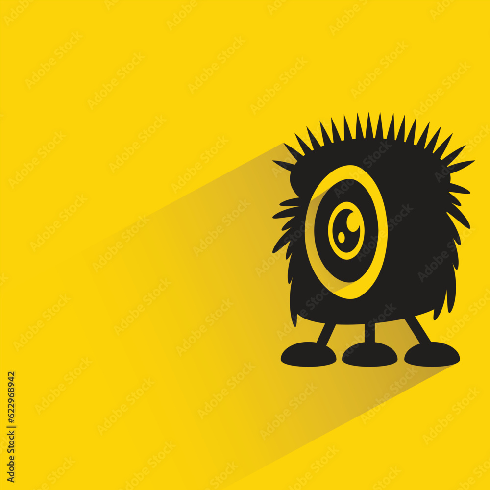 alien monster character on yellow background vector illustration alien monster character on yellow background vector illustration