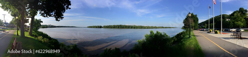 Panoramic View of the Ohio River from the bank in Aurora Indiana 2015