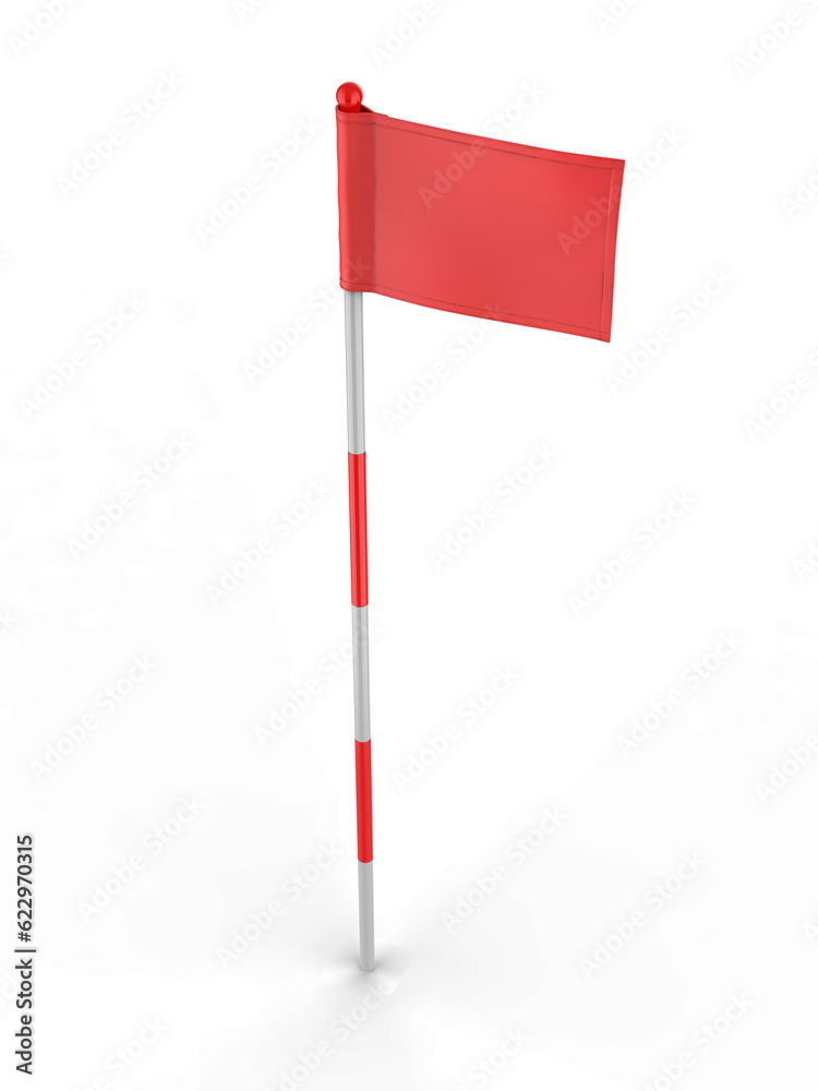 Golf flag Blank template, 3d illustration. Golf flag Blank template, 3d illustration.