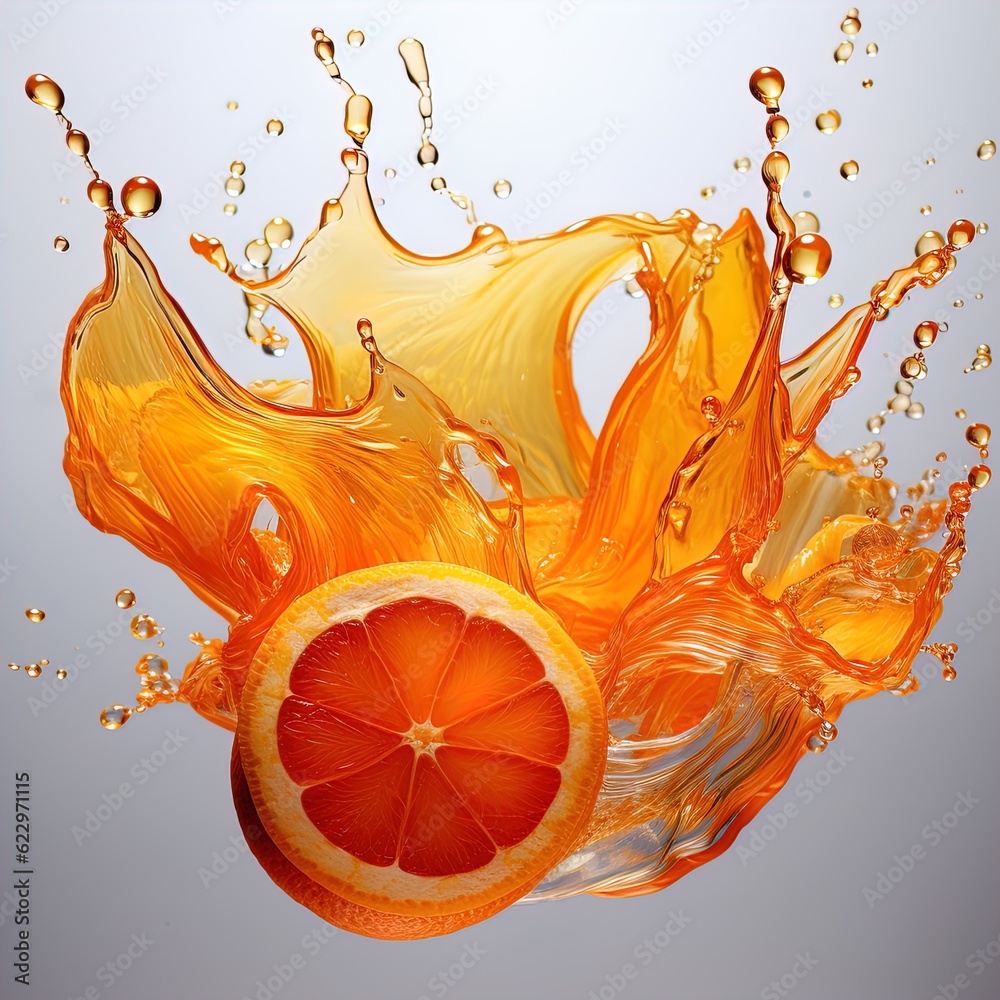 Aqua Rasa Rasa Orange fruit splash. Great for packaging, drinks, food, fruits ...