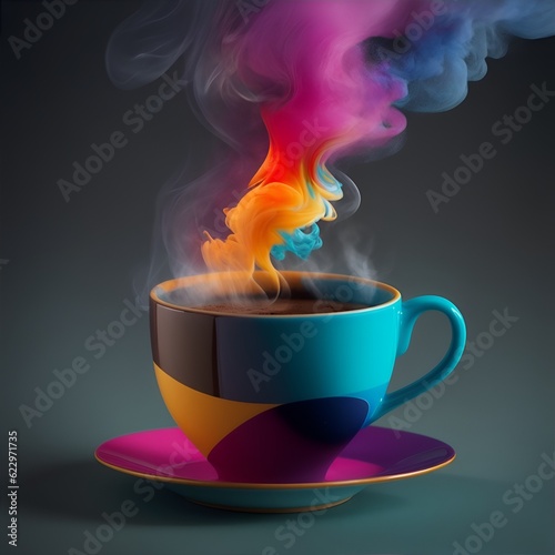 Colored coffee cup