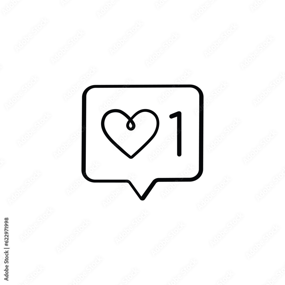 Love Line Style Icon Design Love Line Style Icon Design