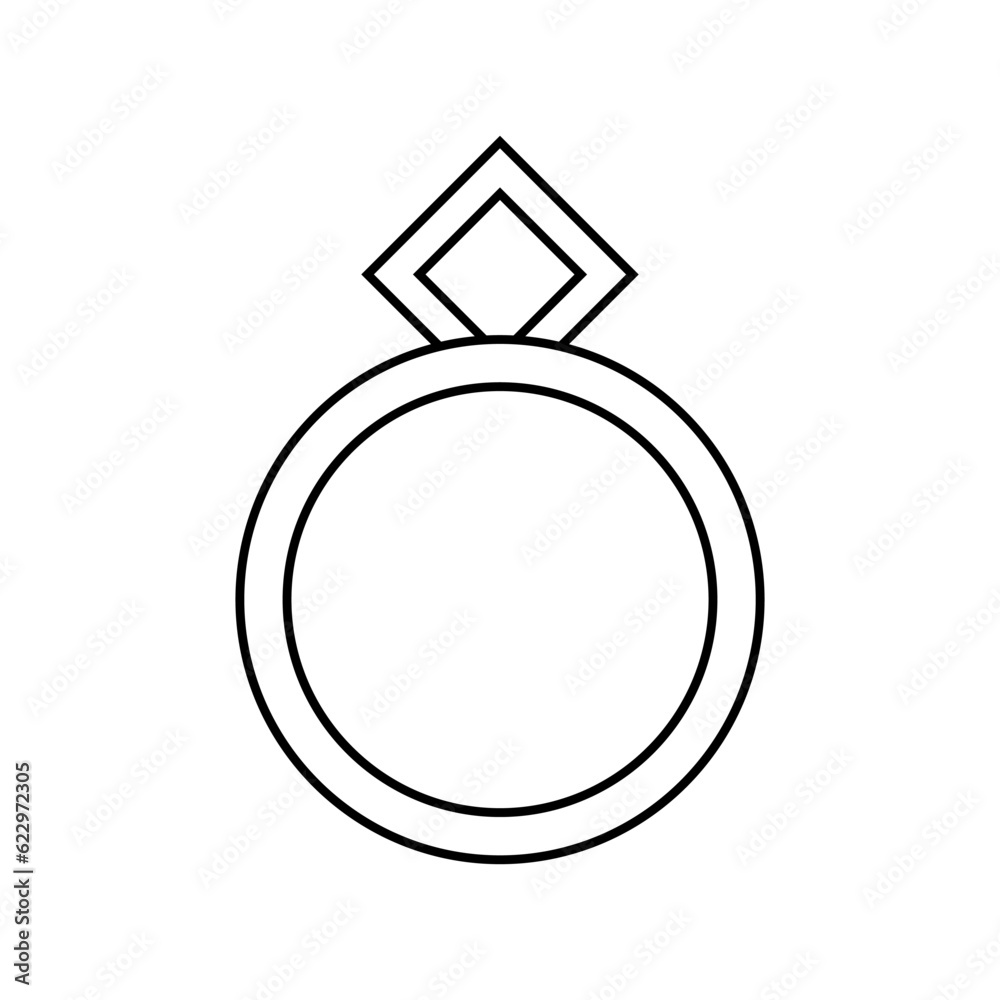 Ring icon vector. Wedding illustration sign. Jewel symbol. Gem logo. Ring icon vector. Wedding illustration sign. Jewel symbol. Gem logo.