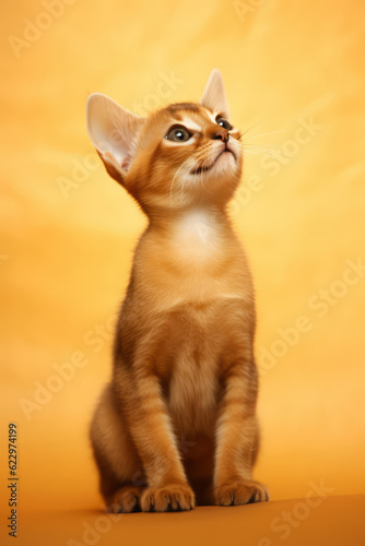 Very cute Abyssinian in nature  national geography  Wide life animals. AI Generated. 