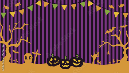 ハッピーハロウィンのハッピーハロウィンのイメージ背景フレームイラストイメージ背景イラスト