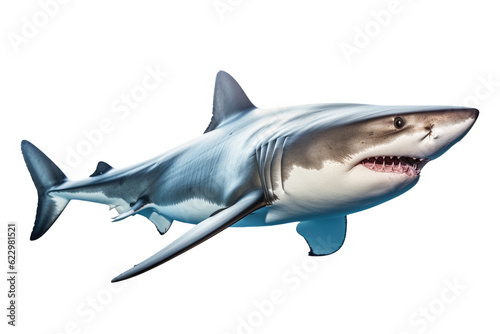 Great white shark isolated from the background