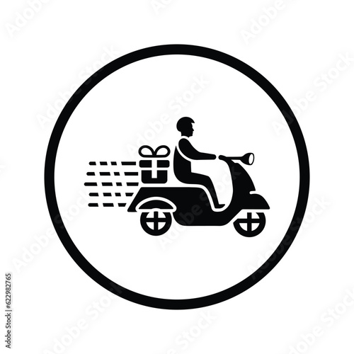 Bike, delivery, rider icon