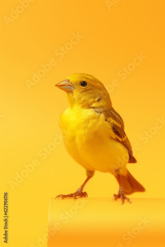 Very cute Canary in nature, national geography, Wide life animals. AI Generated.
