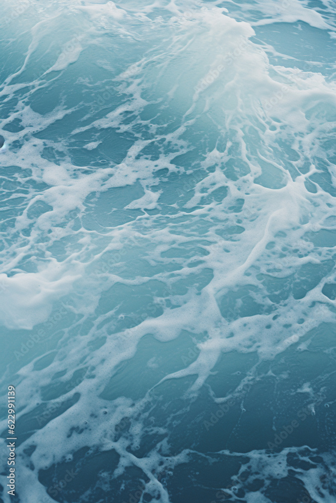 Obraz premium blue water surface, ocean closeup, generative ai