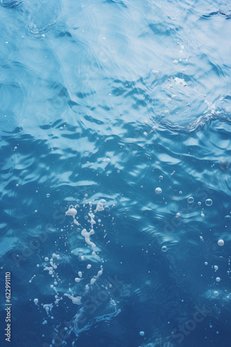 blue water surface, ocean closeup, generative ai © MaxWo