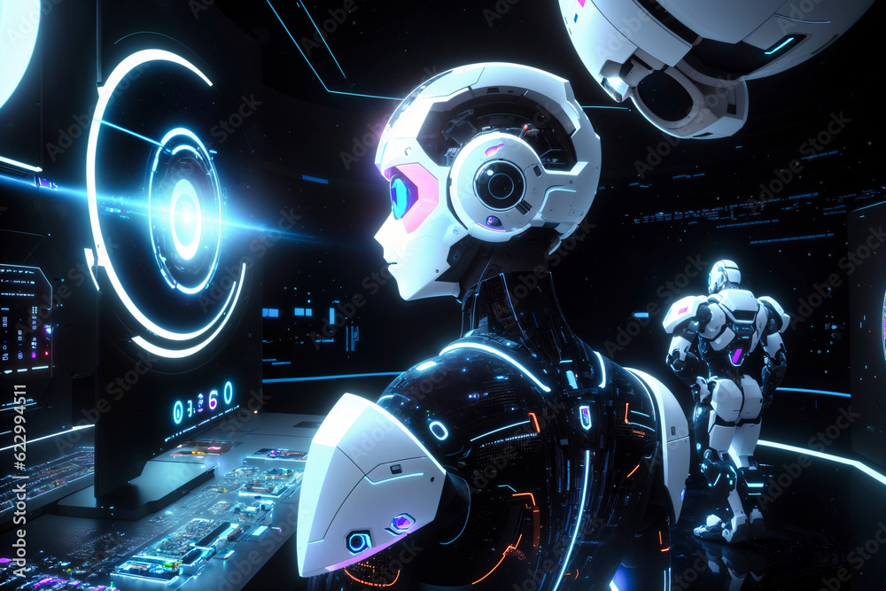 Futuristic Robot Scenarios - Artificial Intelligence Concepts Futuristic Robot Scenarios - Artificial Intelligence Concepts