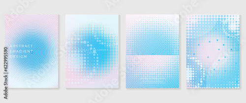 Idol lover posters set. Cute gradient holographic background vector with pastel colors, line, dot, sparkle, halftone. Y2k trendy wallpaper design for social media, cards, banner, flyer, brochure.