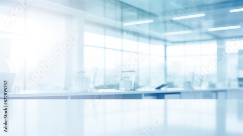 light blue modern office scene background