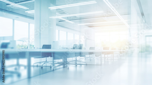 light blue modern office scene background