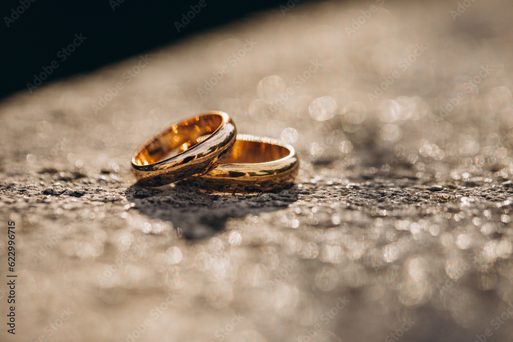 wedding rings on the table wedding rings on the table