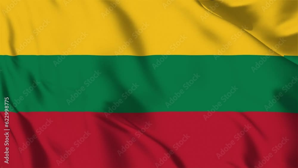 Lithuania flag background with seamless looping animation in 60 fps Lithuania flag background with seamless looping animation in 60 fps
