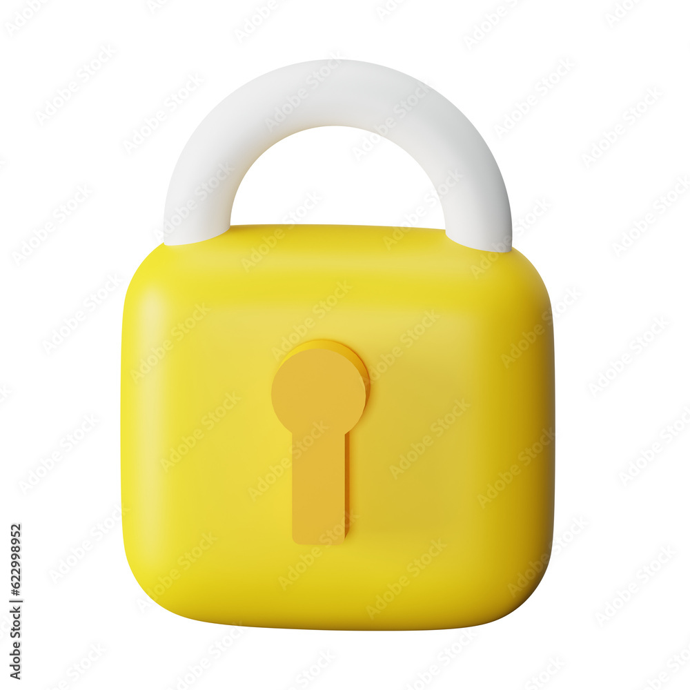 3d icon padlock isolated on transparent background 3d icon padlock isolated on transparent background