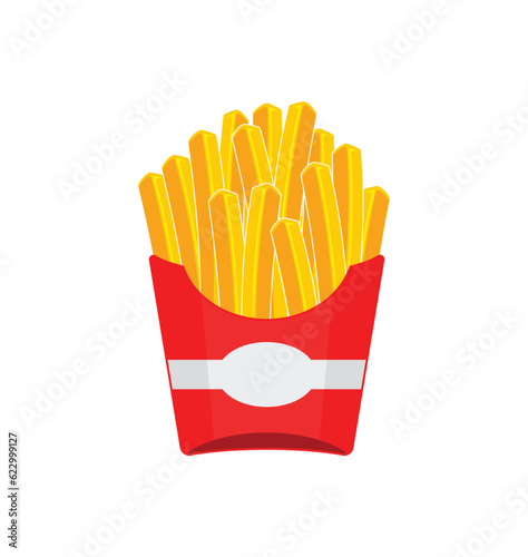 simple classic french fries icon