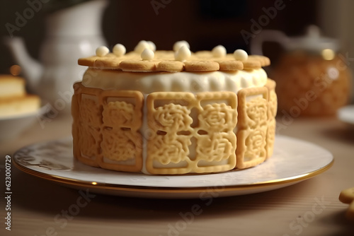 delicious cream cake Made with Generative AI