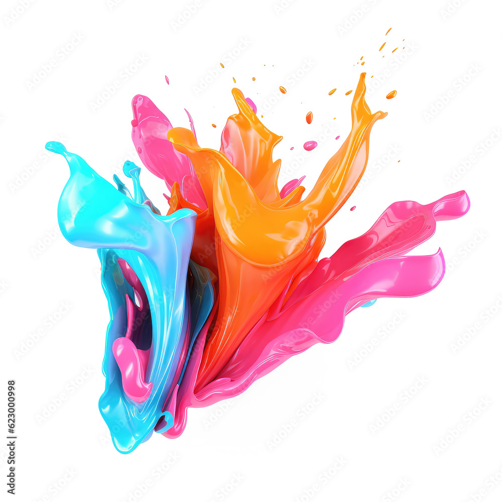 paint color splash isolated on white