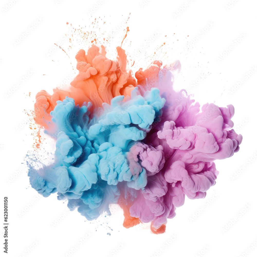 Obraz premium smoke color splash isolated on white